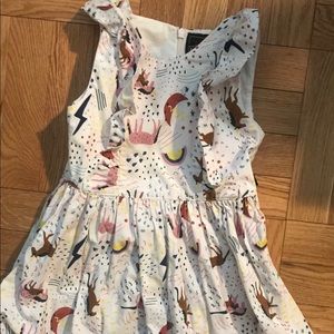 Rock your kid cream sleeveless scenic dress in EUC